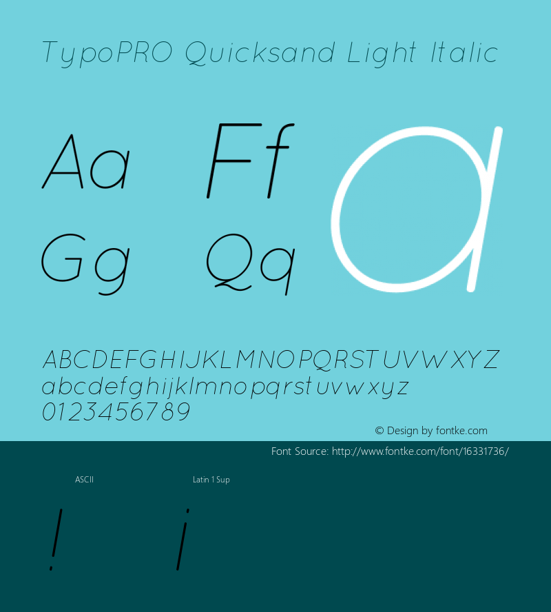 TypoPRO Quicksand Light Italic 1.002图片样张