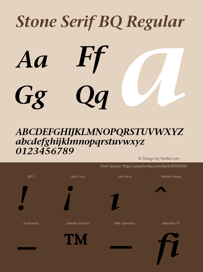 Stone Serif BQ Regular 001.000图片样张