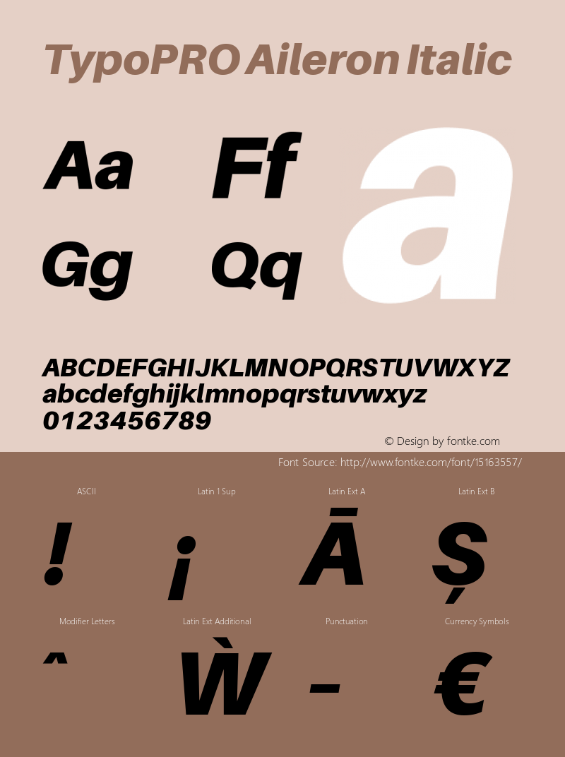 TypoPRO Aileron Italic Version 1.000;PS 001.000;hotconv 1.0.70;makeotf.lib2.5.58329图片样张