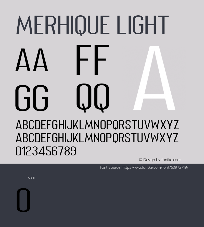 Merhique Light Version 1.00;April 4, 2020;FontCreator 11.5.0.2422 64-bit图片样张