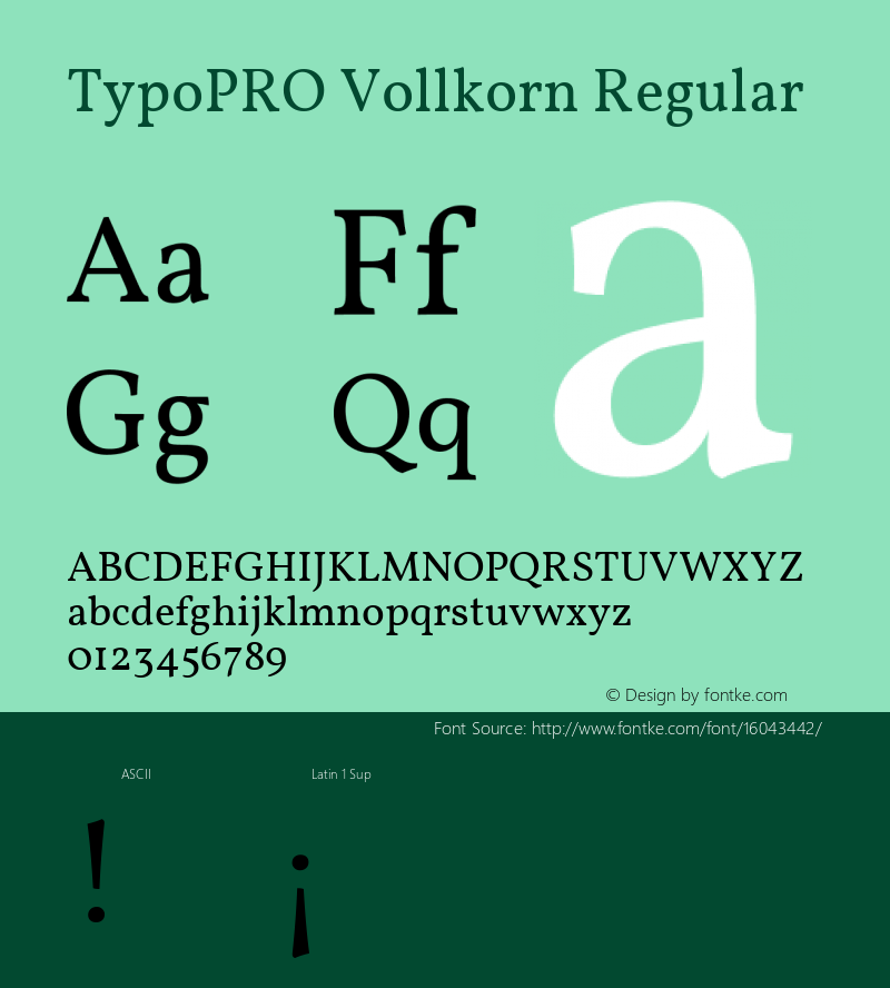 TypoPRO Vollkorn Regular Version 3.005;PS 003.005;hotconv 1.0.70;makeotf.lib2.5.58329图片样张