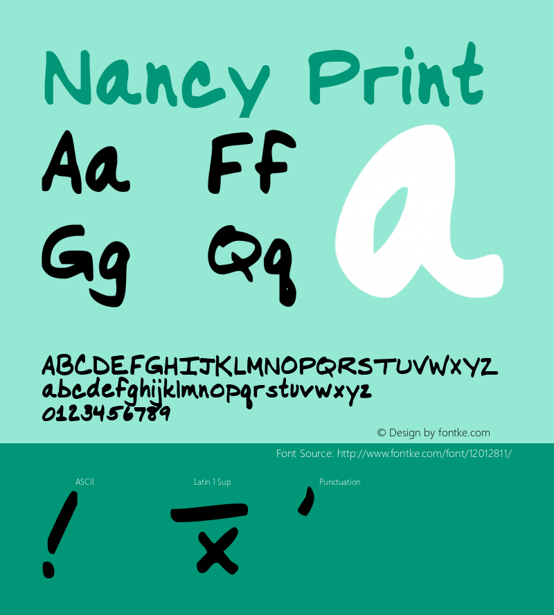 Nancy Print 2000; 1.0, initial release图片样张