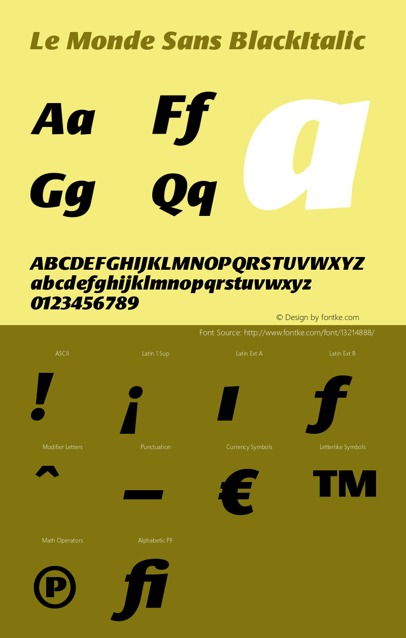 Le Monde Sans BlackItalic Version 001.000图片样张