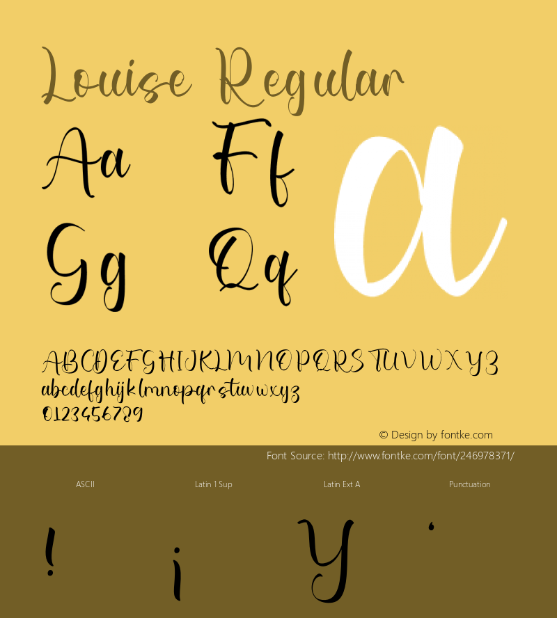 Louise Version 1.001;Fontself Maker 3.5.7图片样张