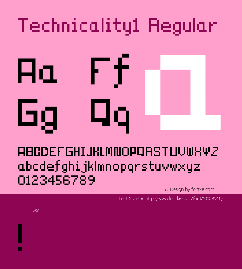 Technicality1 Regular 1.0图片样张