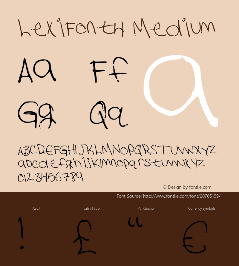 LexiFont4 Version 001.000图片样张