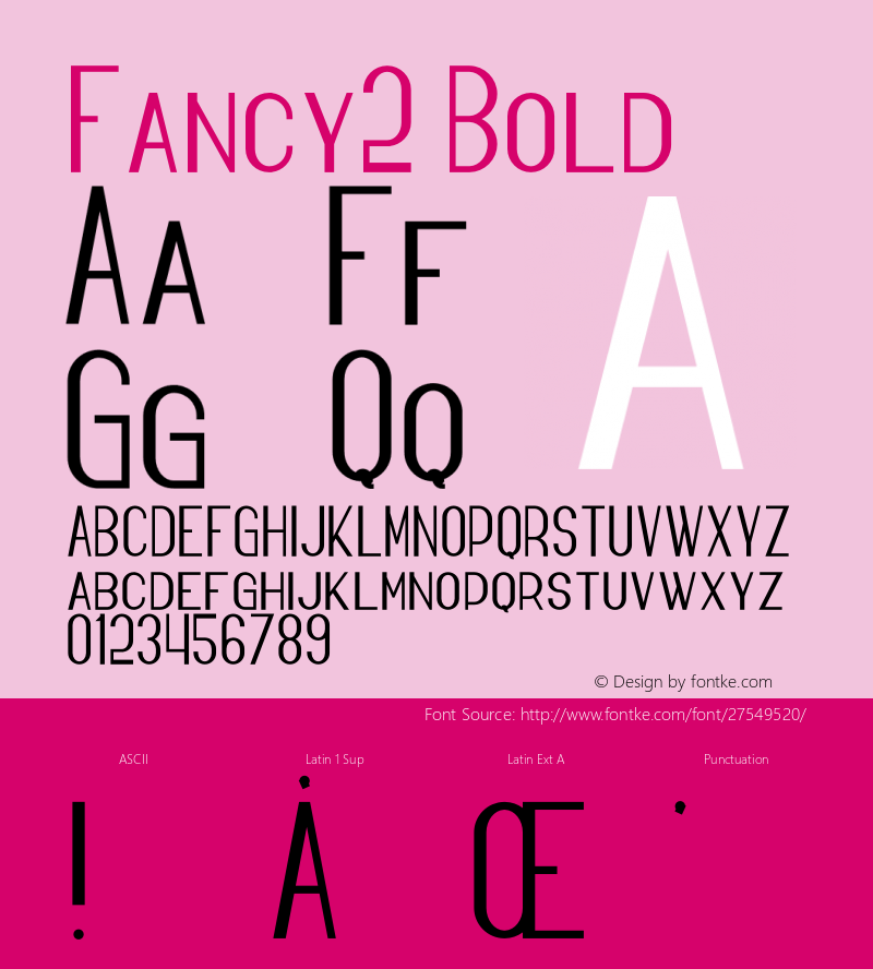 Fancy2 Bold Version 1.002;Fontself Maker 3.0.0-3图片样张