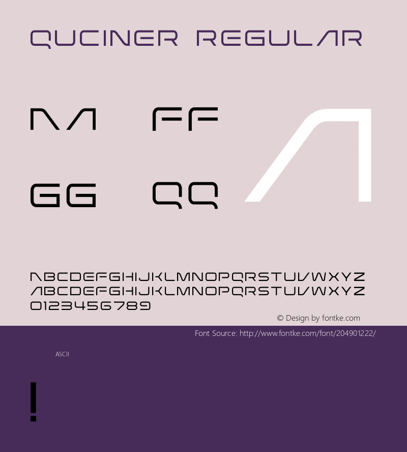 Quciner Version 1.001;Fontself Maker 1.1.1图片样张