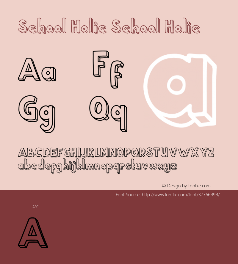 School Holic 4 School Holic 4 Version 1.00;September 2, 2019;FontCreator 12.0.0.2545 64-bit图片样张