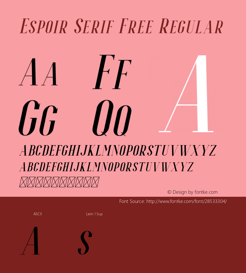 Espoir Serif Free Italic 1.0图片样张