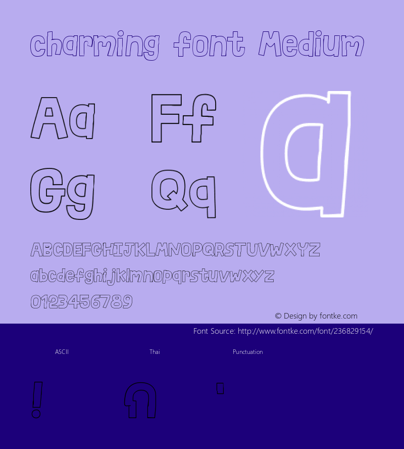 charming font Version 001.000图片样张