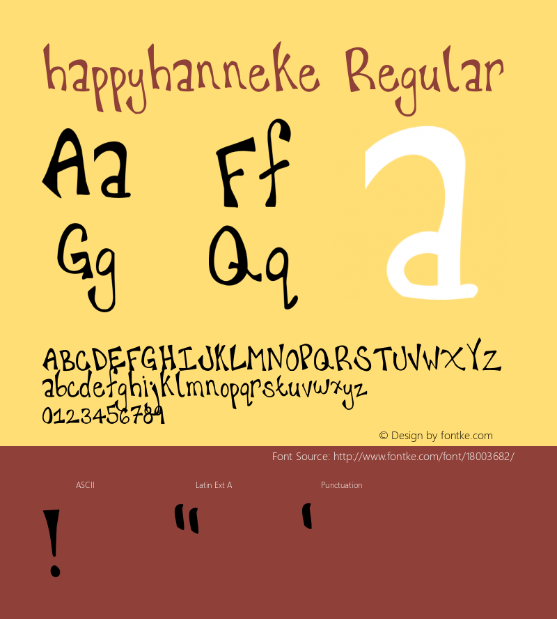 happyhanneke Regular Version 1.000图片样张