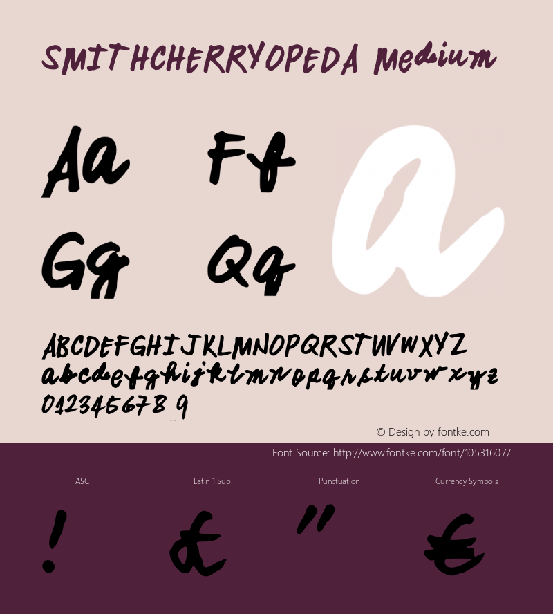 SMITHCHERRYOPEDA Medium Version 001.000图片样张