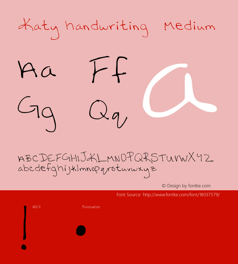 Katy handwriting 1 Medium Version 1.0图片样张