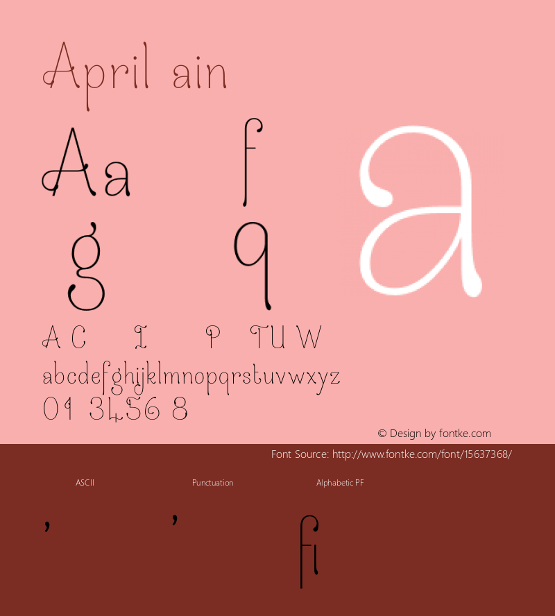 AprilRain ☞ Version 001.001 ;com.myfonts.easy.scrowleyfonts.april-rain.regular.wfkit2.version.3ZPj图片样张