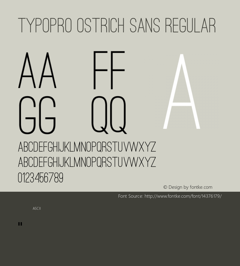 TypoPRO Ostrich Sans Regular Version 1.001;PS 001.001;hotconv 1.0.70;makeotf.lib2.5.58329图片样张