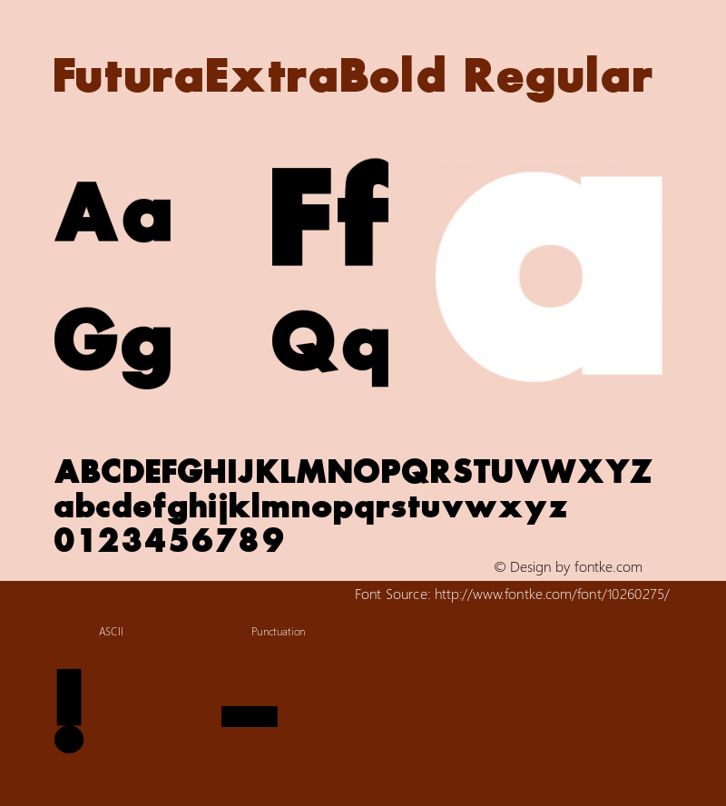 FuturaExtraBold Regular Altsys Metamorphosis:5/3/93图片样张