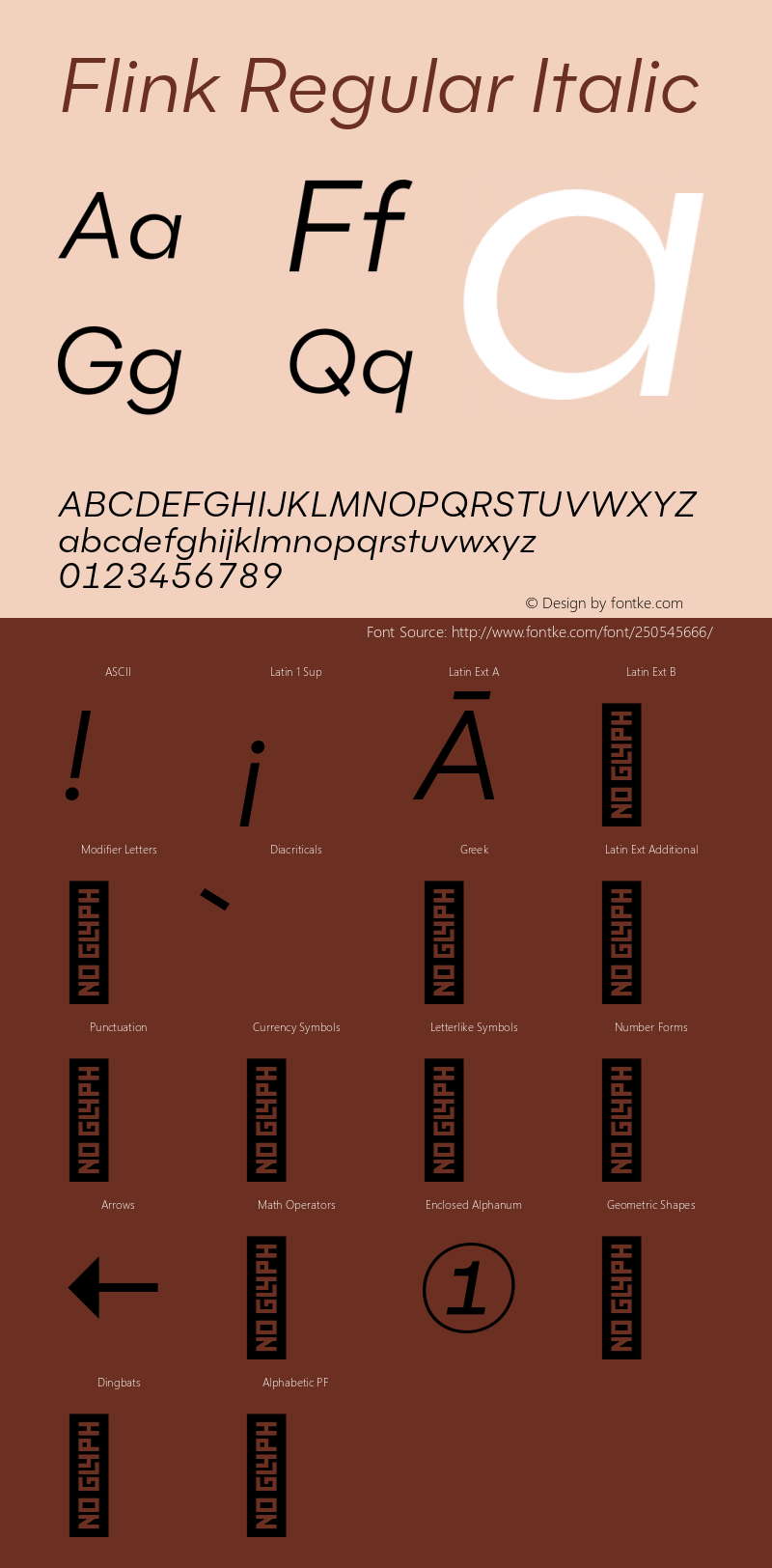Flink Regular Italic Version 1.000;PS 001.000;hotconv 1.0.88;makeotf.lib2.5.64775图片样张
