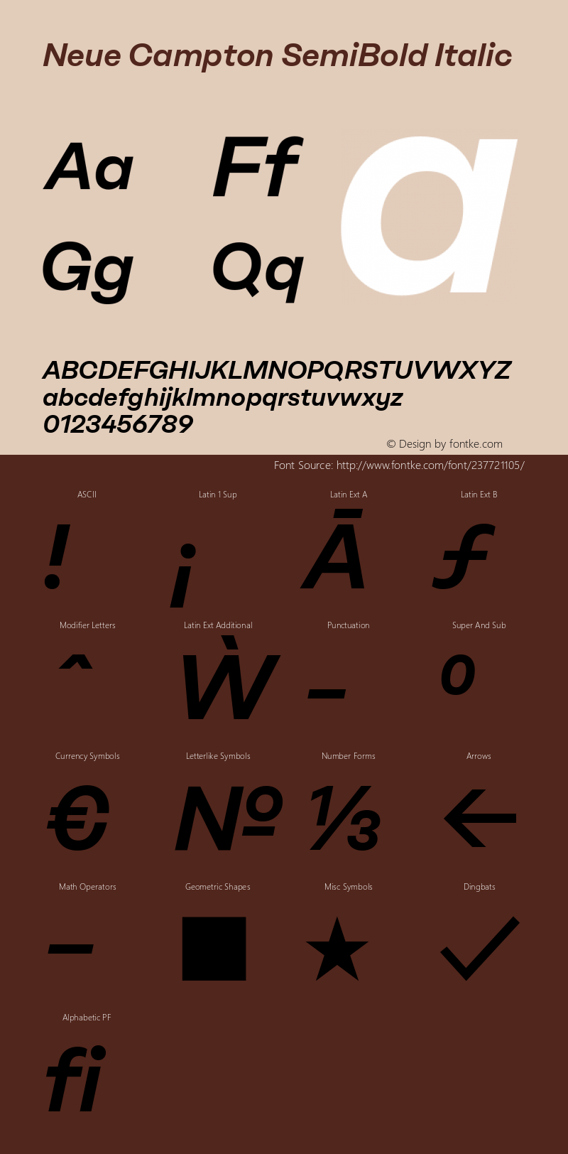 Neue Campton SemiBold Italic Version 1.000图片样张