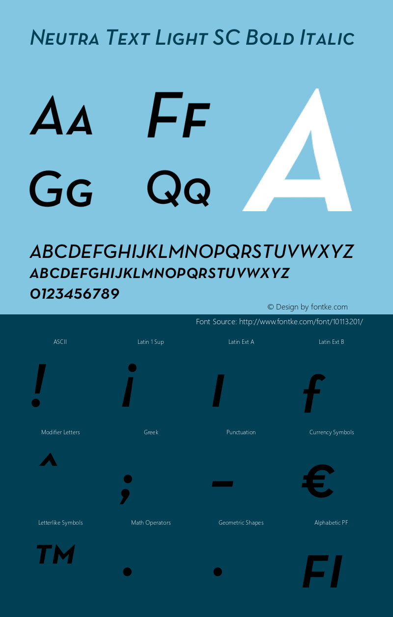 Neutra Text Light SC Bold Italic OTF 1.000;PS 001.000;Core 1.0.29图片样张