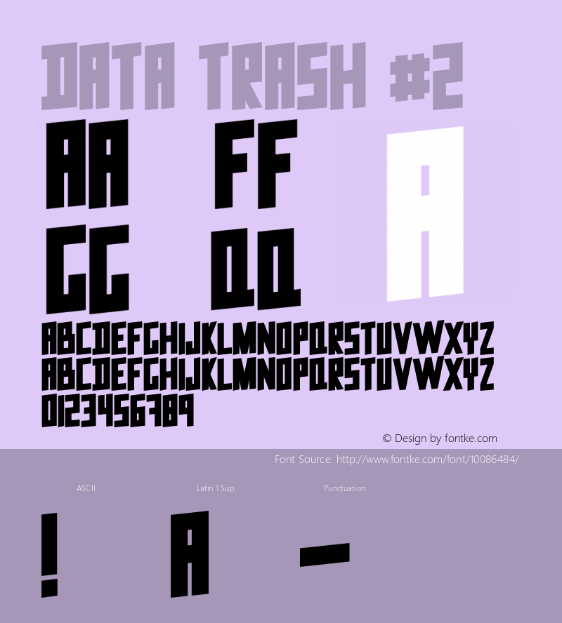 Data Trash #2 Macromedia Fontographer 4.1 22/3/2001图片样张