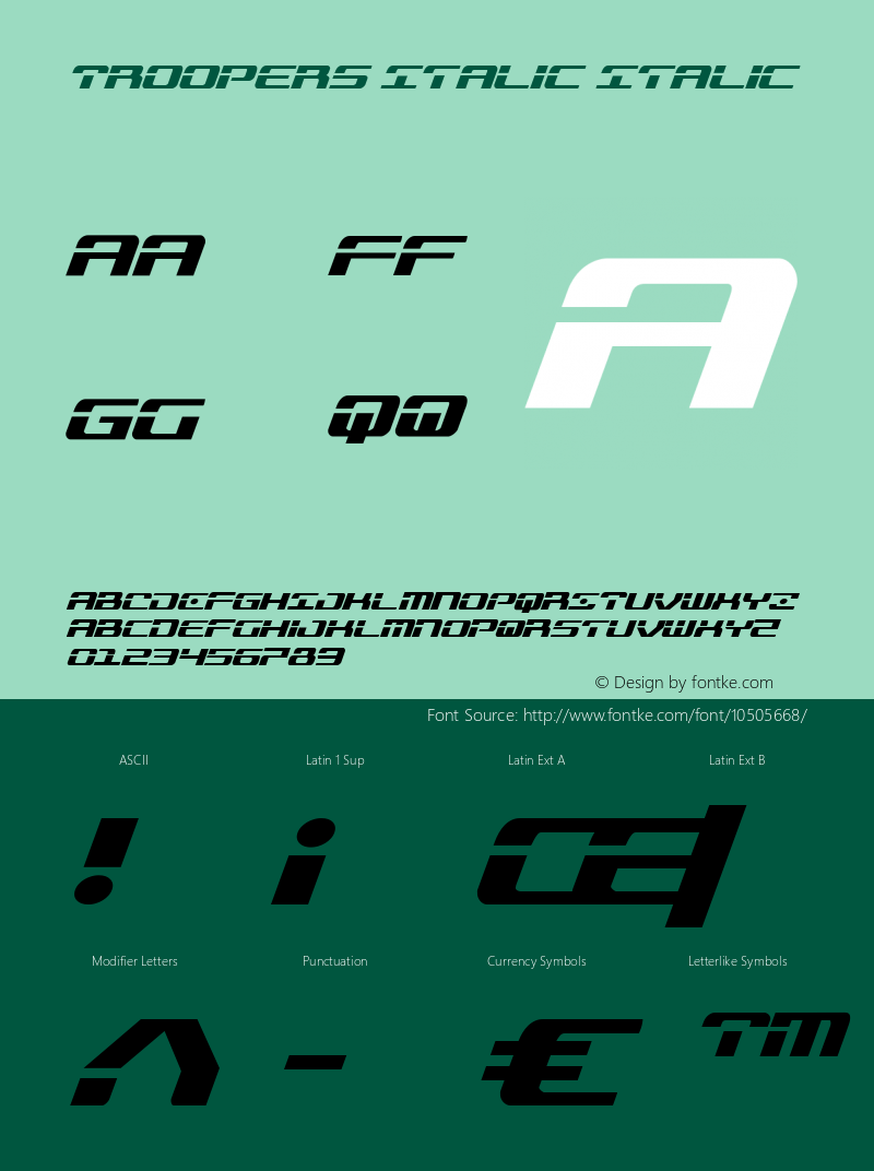 Troopers Italic Italic 001.000图片样张