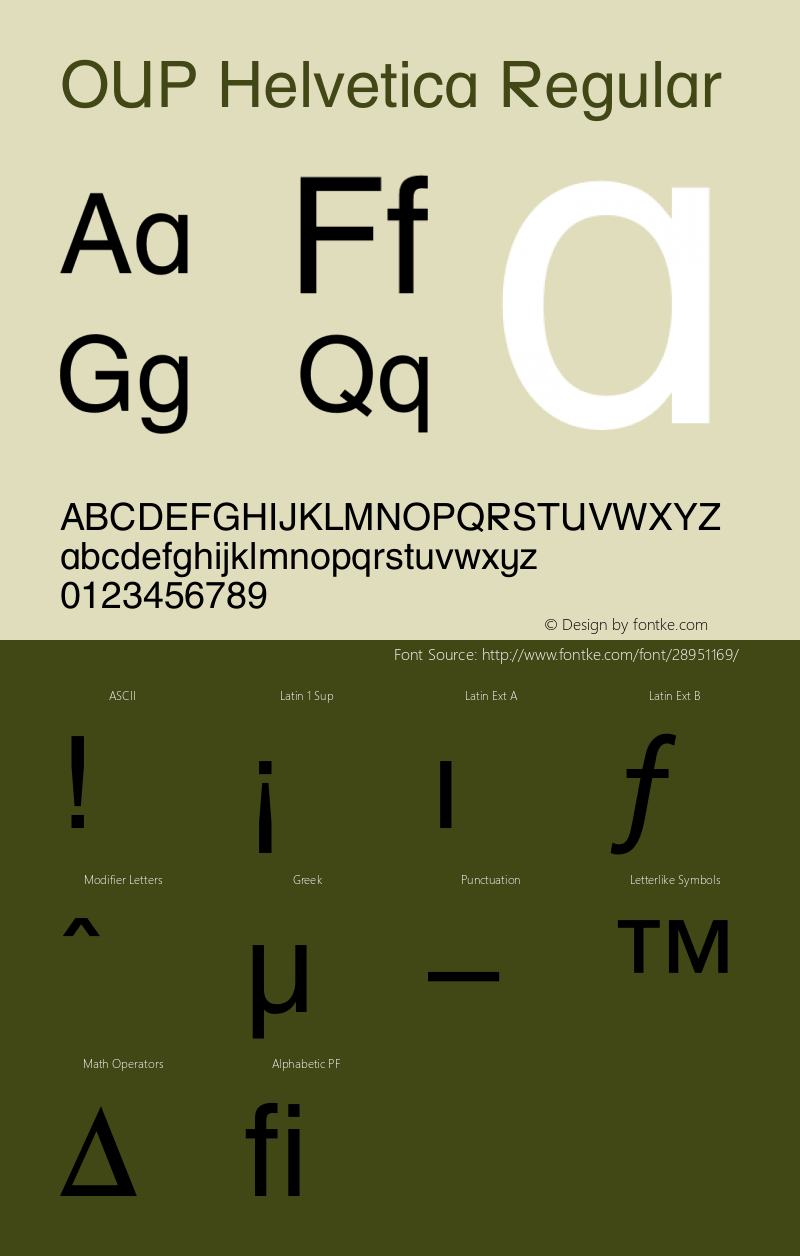 OUP Helvetica Version 2.03;March 26, 2019;FontCreator 11.5.0.2422 64-bit图片样张