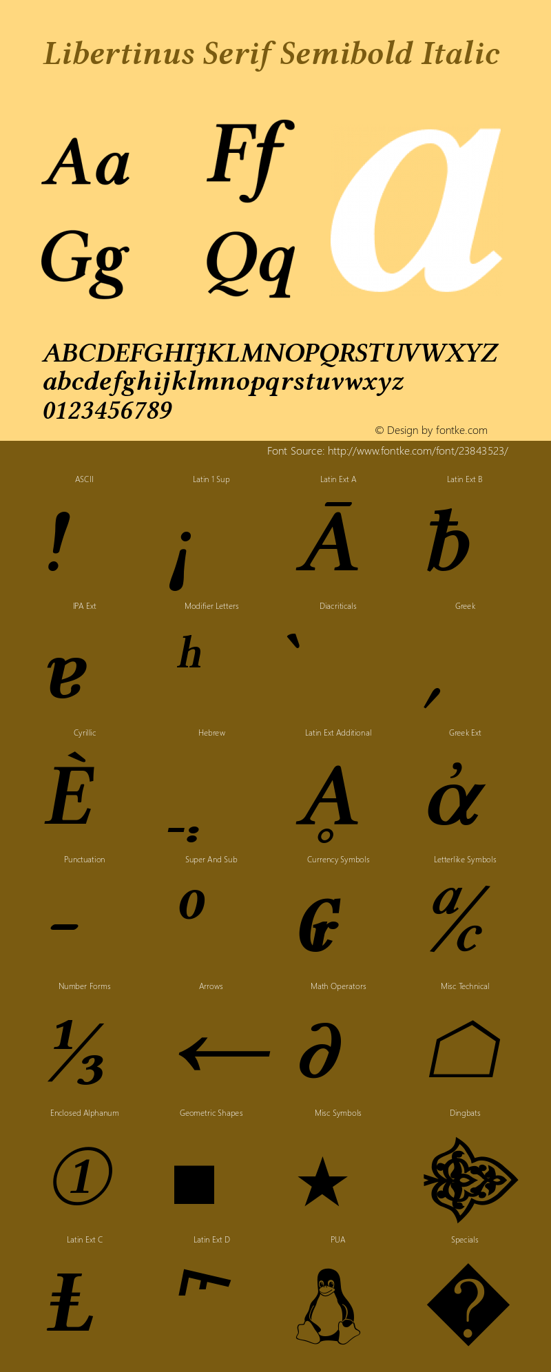 Libertinus Serif Semibold Italic Version 5.1.2图片样张