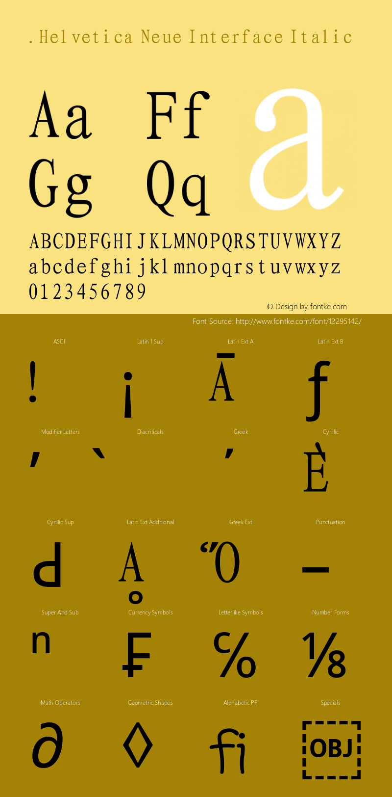 .Helvetica Neue Interface Italic 10.0d35e1图片样张