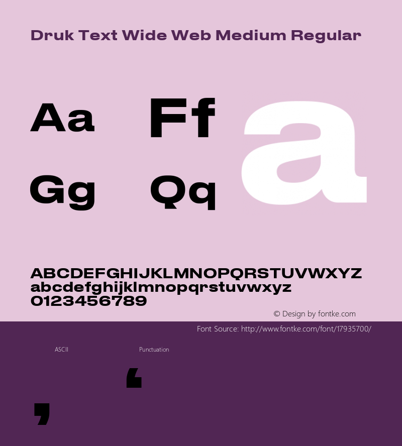 Druk Text Wide Web Medium Regular Version 1.1 2015图片样张