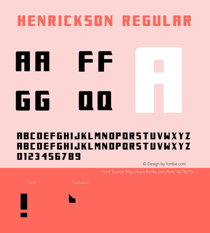 Henrickson Regular Version 1.000图片样张