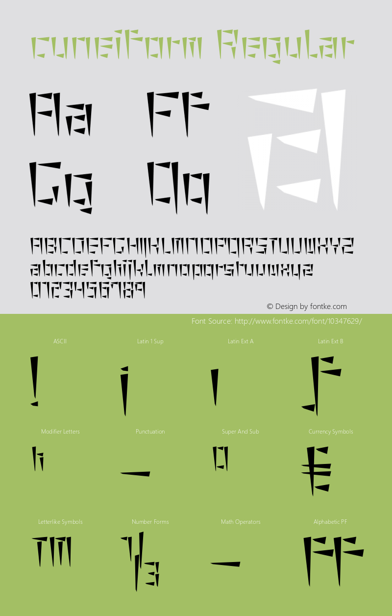cuneiform Regular Version 2.000 update 2008 14 Oct图片样张