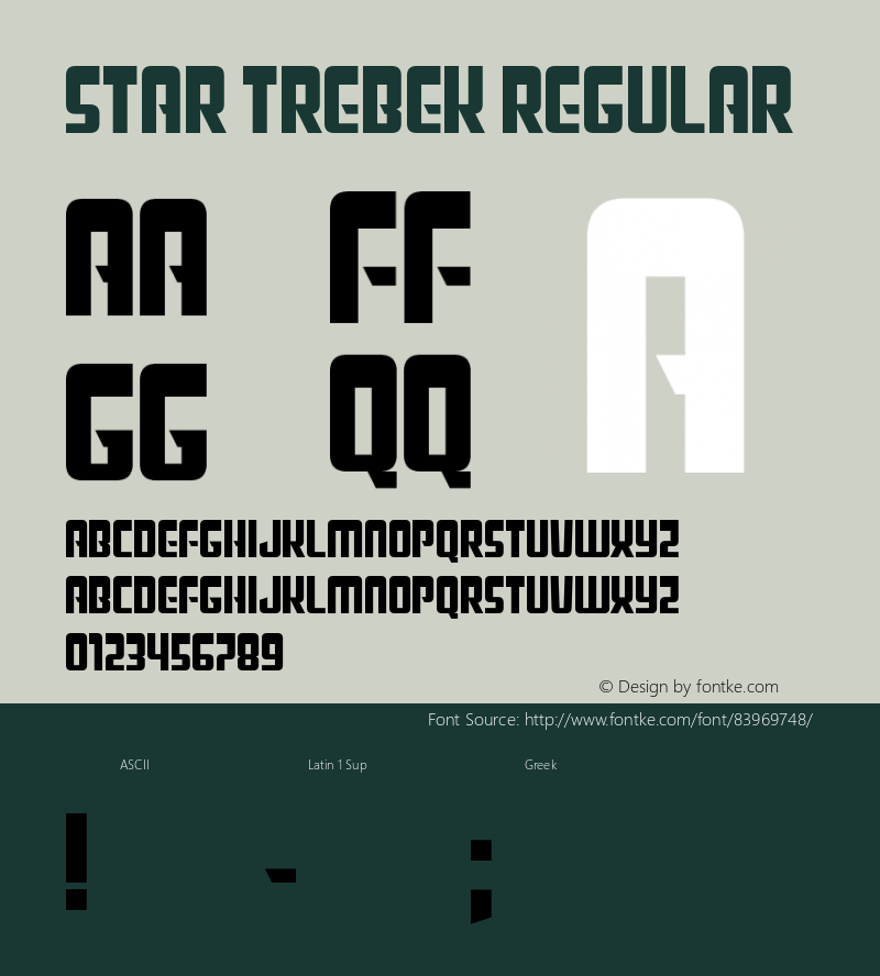 Star Trebek Version 1.00;November 12, 2020;FontCreator 11.5.0.2430 64-bit图片样张