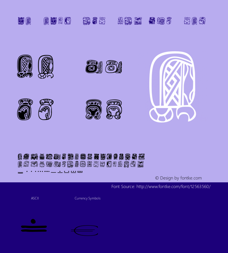 MayaMonthGlyphs Regular OTF 1.0;PS 001.000;Core 116;AOCW 1.0 161图片样张