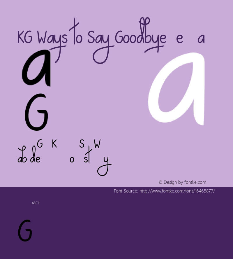 KG Ways to Say Goodbye Regular Version 1.000 2012 initial release图片样张