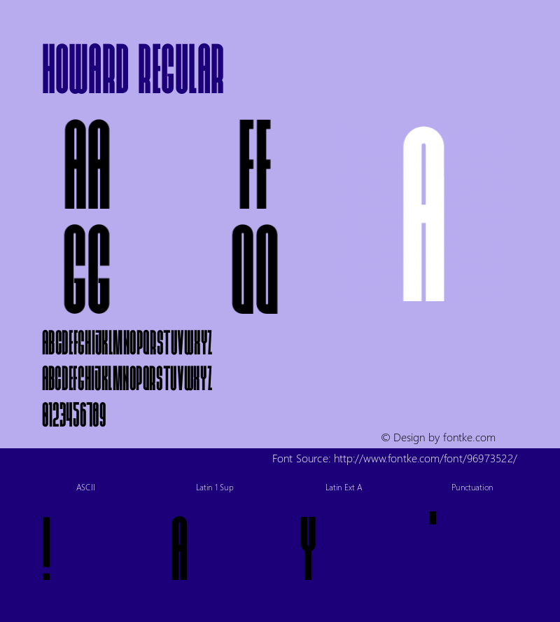 Howard Version 1.004;Fontself Maker 3.5.4图片样张