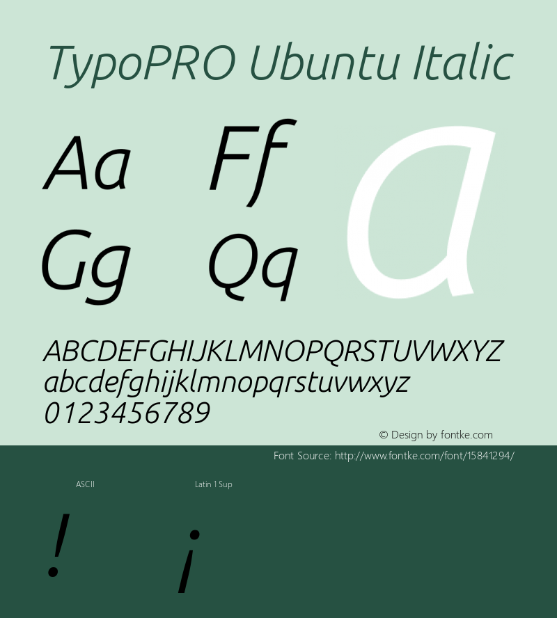 TypoPRO Ubuntu Italic 0.83图片样张