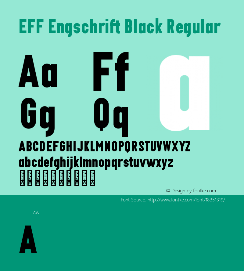 EFF Engschrift Black Regular Version 0.004;PS 000.004;hotconv 1.0.88;makeotf.lib2.5.64775图片样张