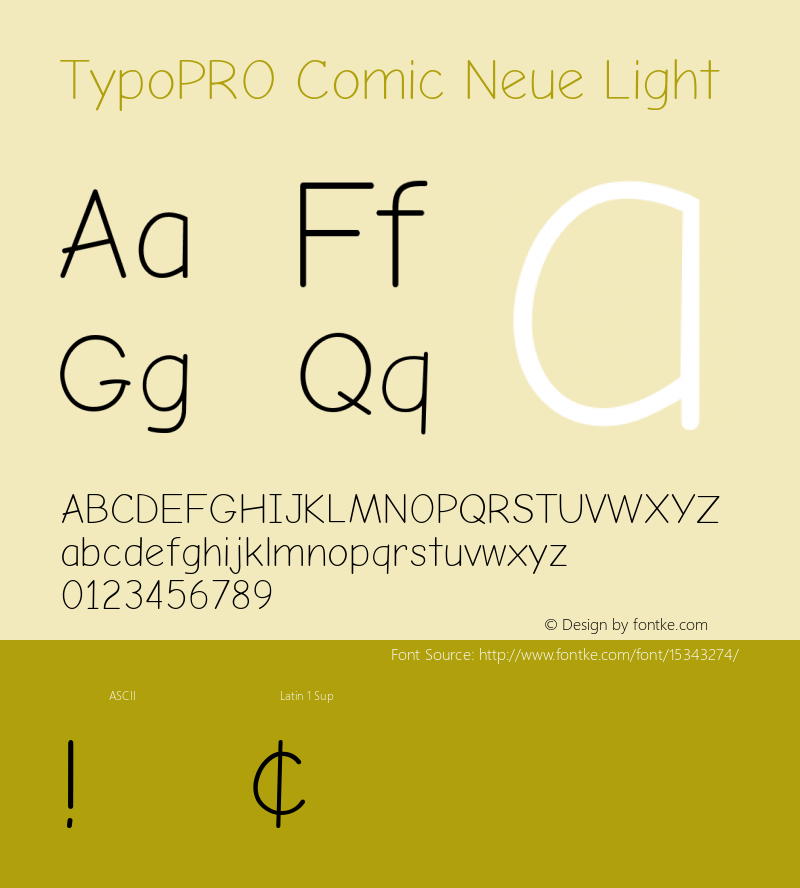 TypoPRO Comic Neue Light Version 1.000图片样张