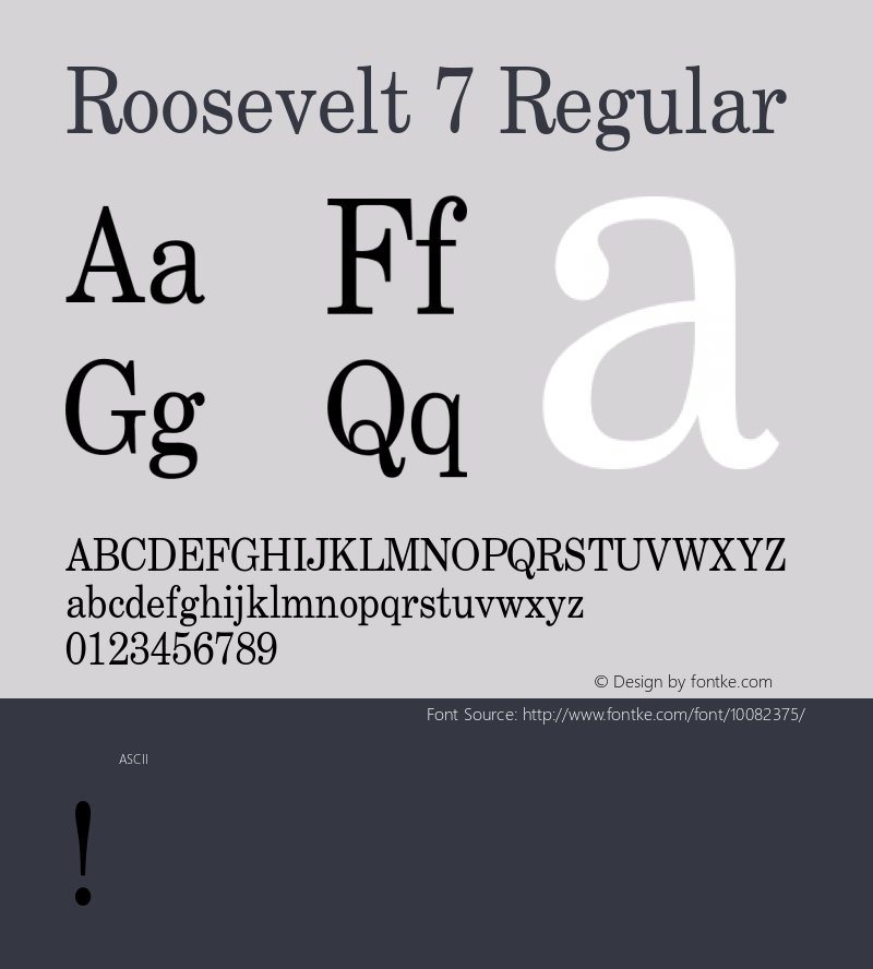 Roosevelt 7 Regular Unknown图片样张