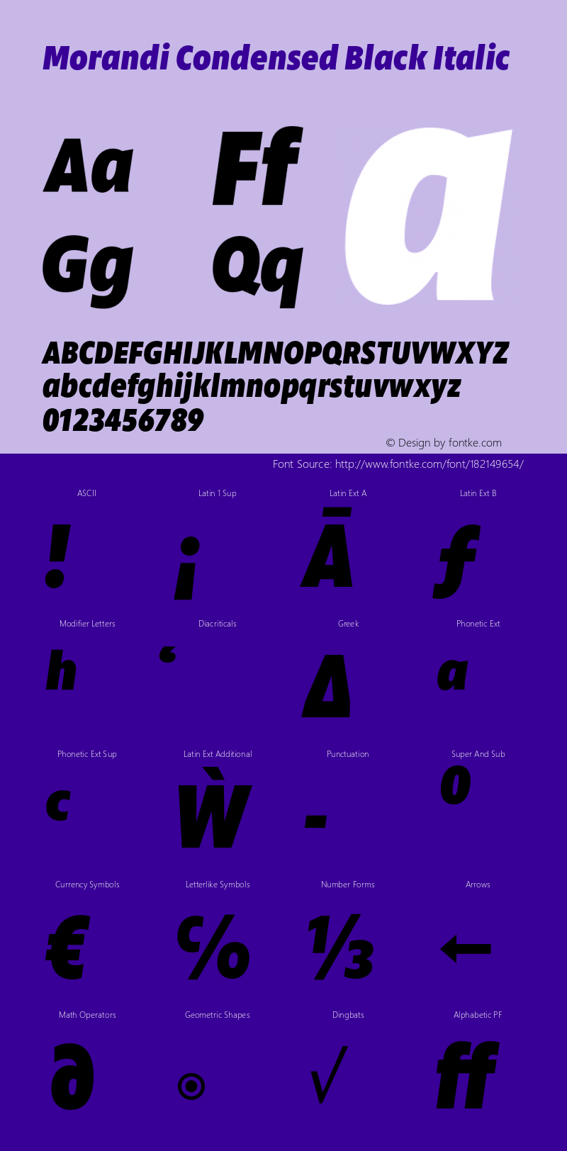 Morandi Cond Black Italic Version 1.22, build 12, s3图片样张