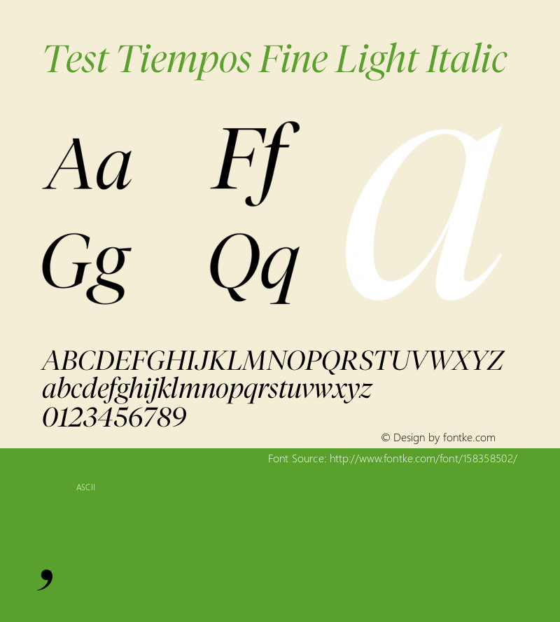 Test Tiempos Fine Lt Italic Version 1.007;hotconv 1.0.116;makeotfexe 2.5.65601图片样张