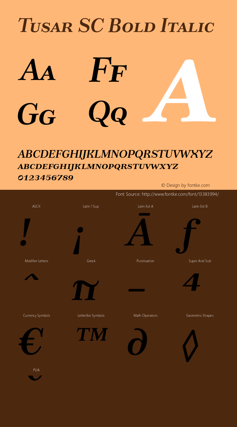 Tusar SC Bold Italic 001.000图片样张