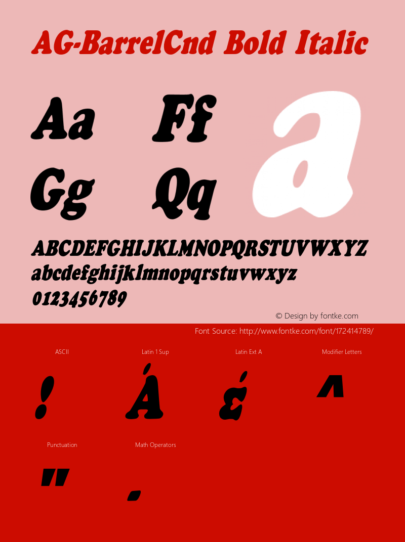 AG-BarrelCnd-NormalItalic 1.000图片样张