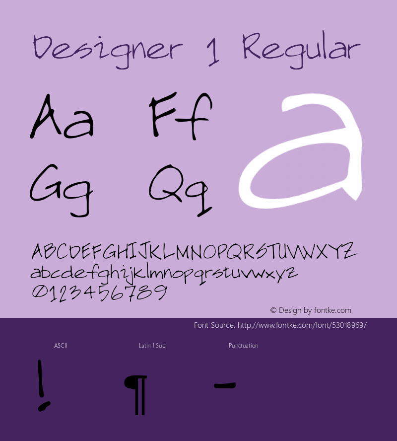 Designer1 Macromedia Fontographer 4.1 5/20/96 {DfLp-URBC-66E7-7FBL-FXFA}图片样张