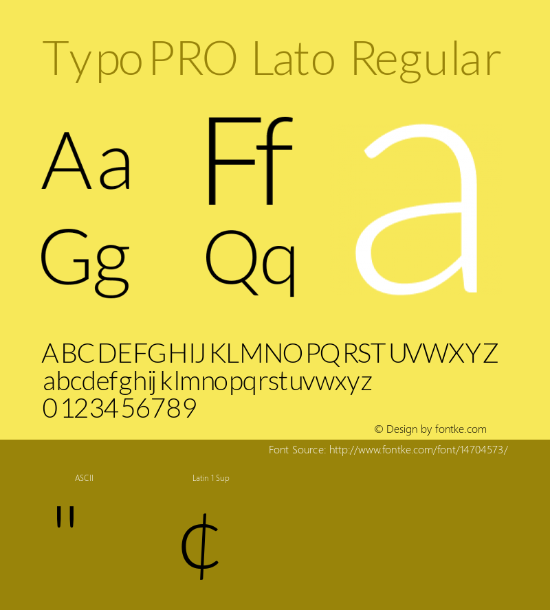 TypoPRO Lato Regular Version 1.105; Western+Polish opensource图片样张