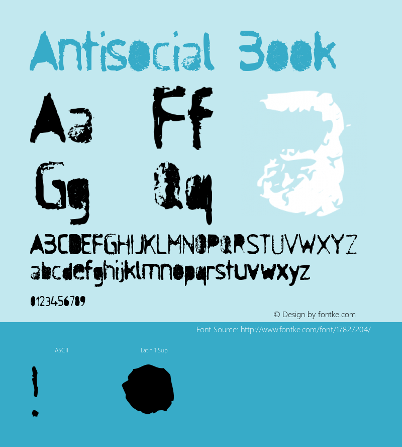 Antisocial Book Version Macromedia Fontograp图片样张