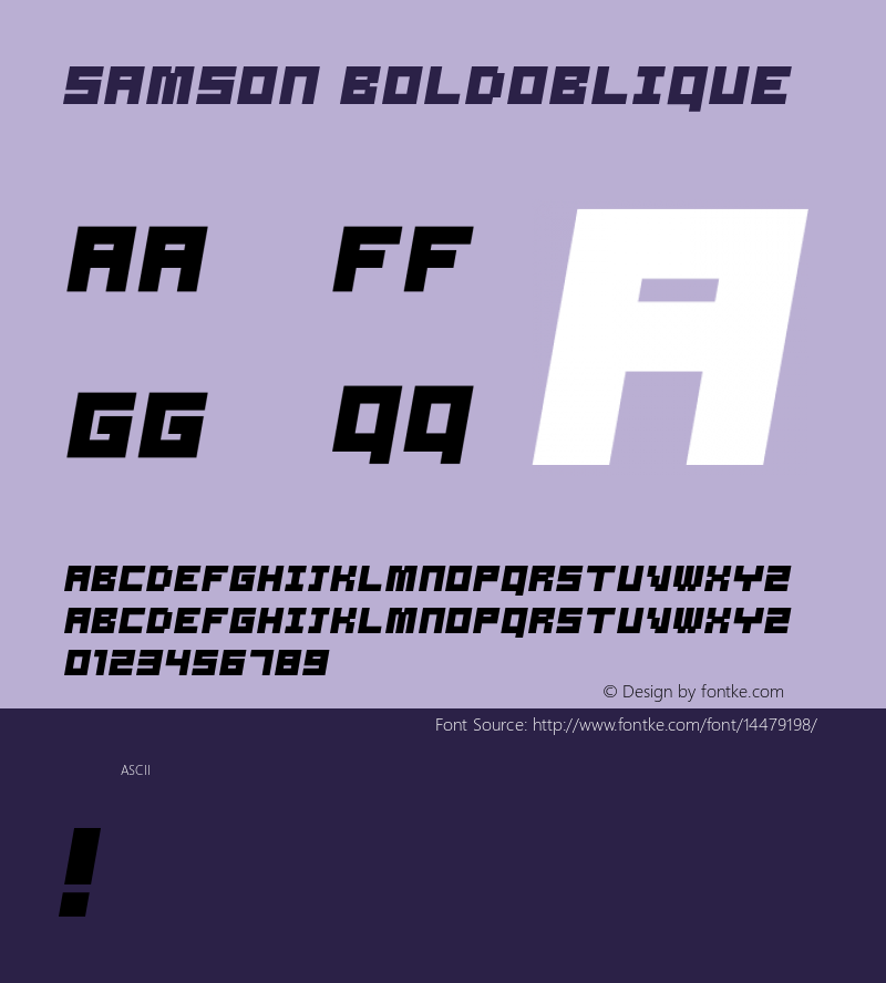 Samson BoldOblique Version 2.00图片样张