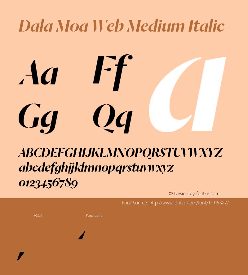 Dala Moa Web Medium Italic Version 1.1 2013图片样张