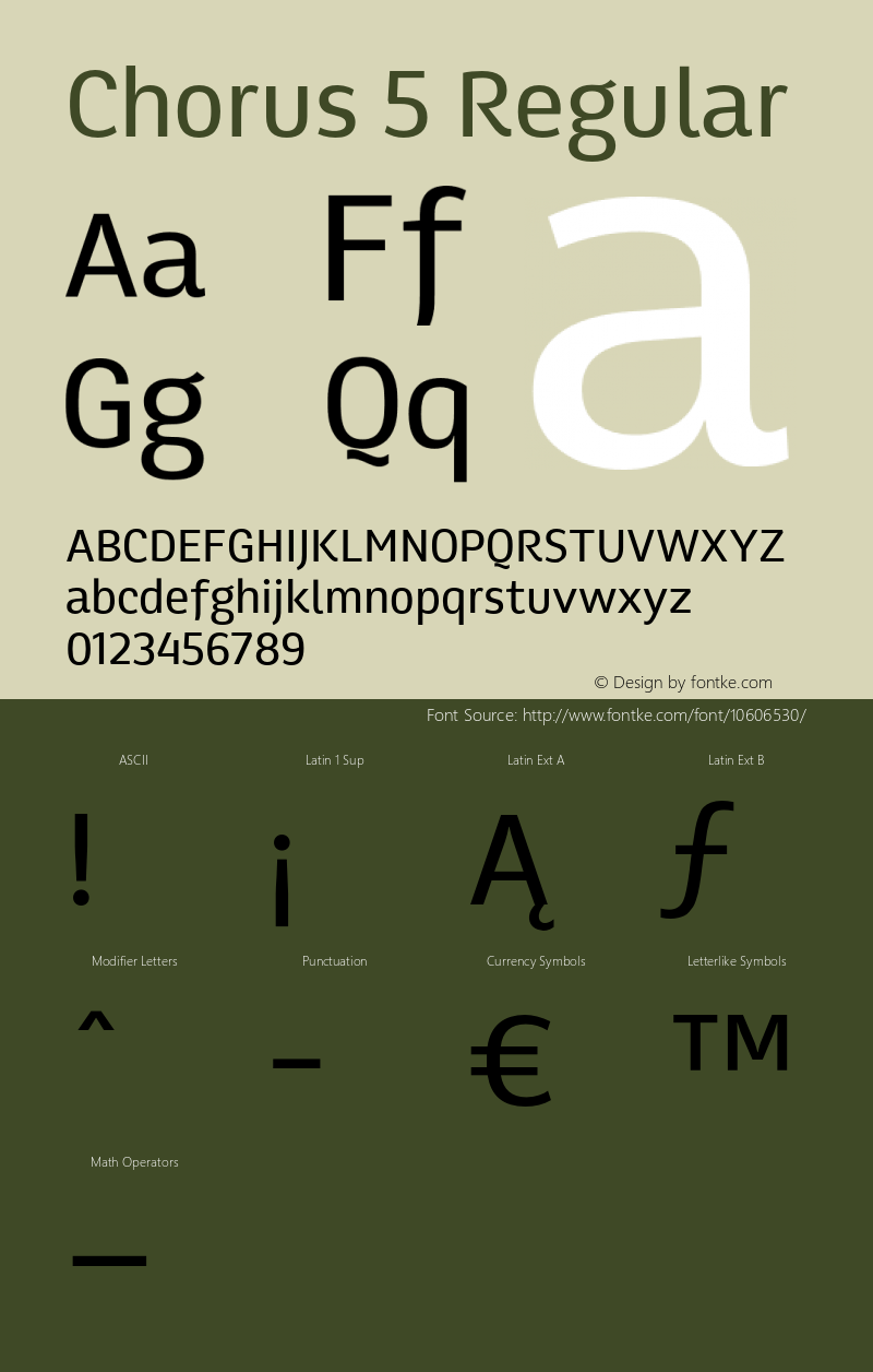 Chorus 5 Regular 1.000;com.myfonts.soneri.chorus.regular.wfkit2.3T64图片样张